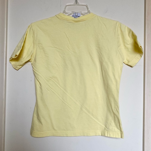 Adidas Logo Yellow Cotton T Shirt - Picture 3 of 3